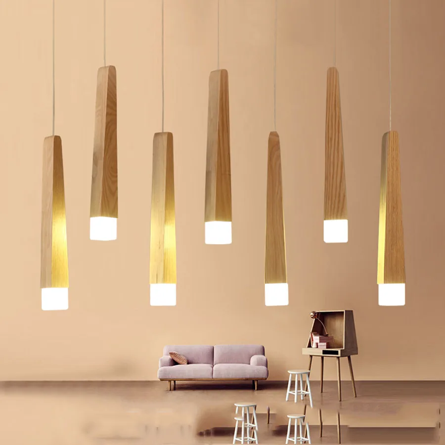 tubo longo de madeira led pendant light luz para jantar sala de estar cozinha ilha loja bar cafe droplight 12 cabecas 01