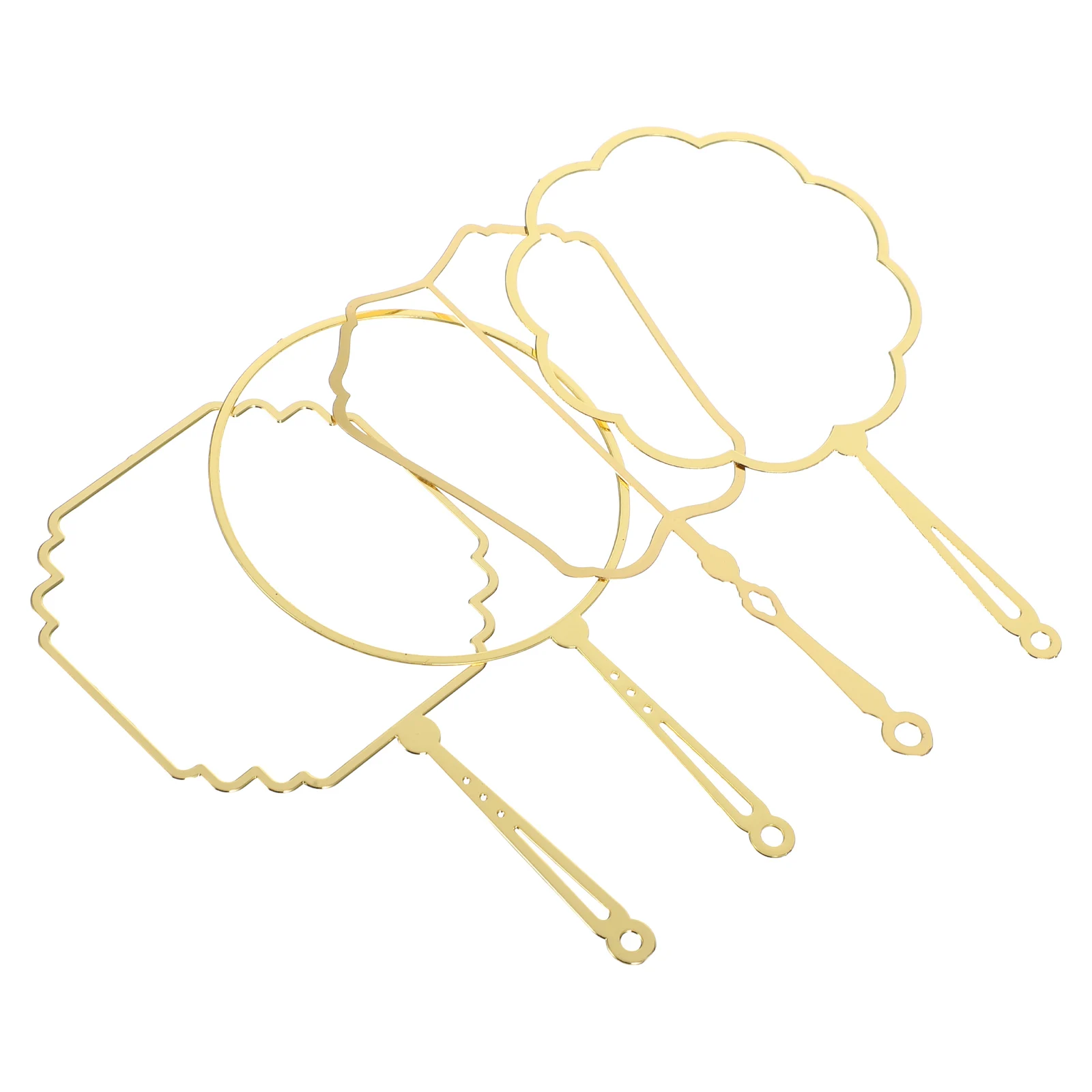 

4 Pcs Metal Fan Bone Bookmarks for Reading Hollow Brass Bookmark Frame DIY Craft Women Elegant Long-lasting Beautiful