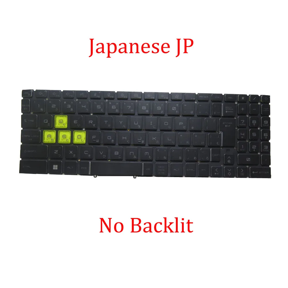 No Backlit GR JP TW AR HG Keyboard Limited Edition For MSI Katana GF66 11SC 11UC 11UD 11UE 11UG 12UE 12UG 12UD 12UCO 12UEO 12UGO