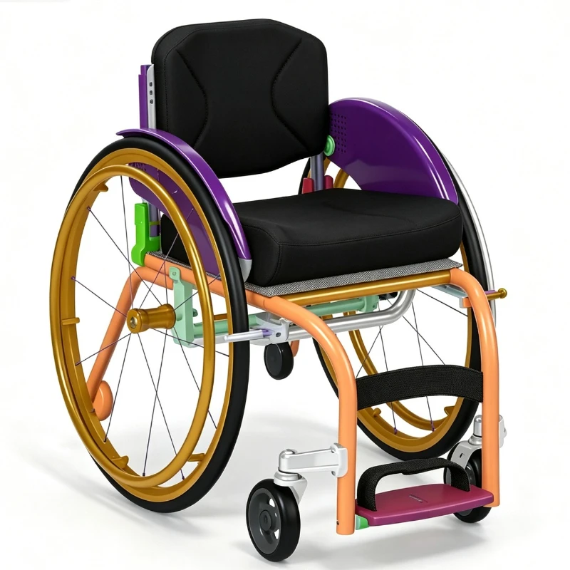 Titanium alloy life comfort sports wheelchair competitive wheelchair rigid sports wheelchair