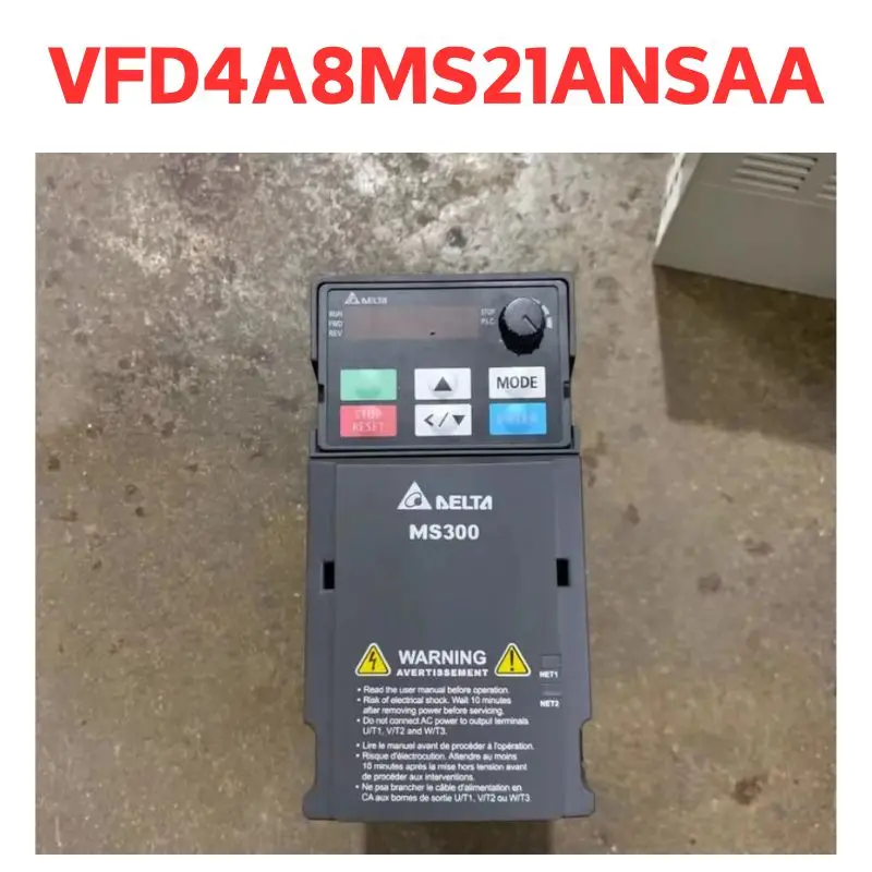 second-hand      inverter      VFD4A8MS21ANSAA, function well   Tested well and shipped quickly