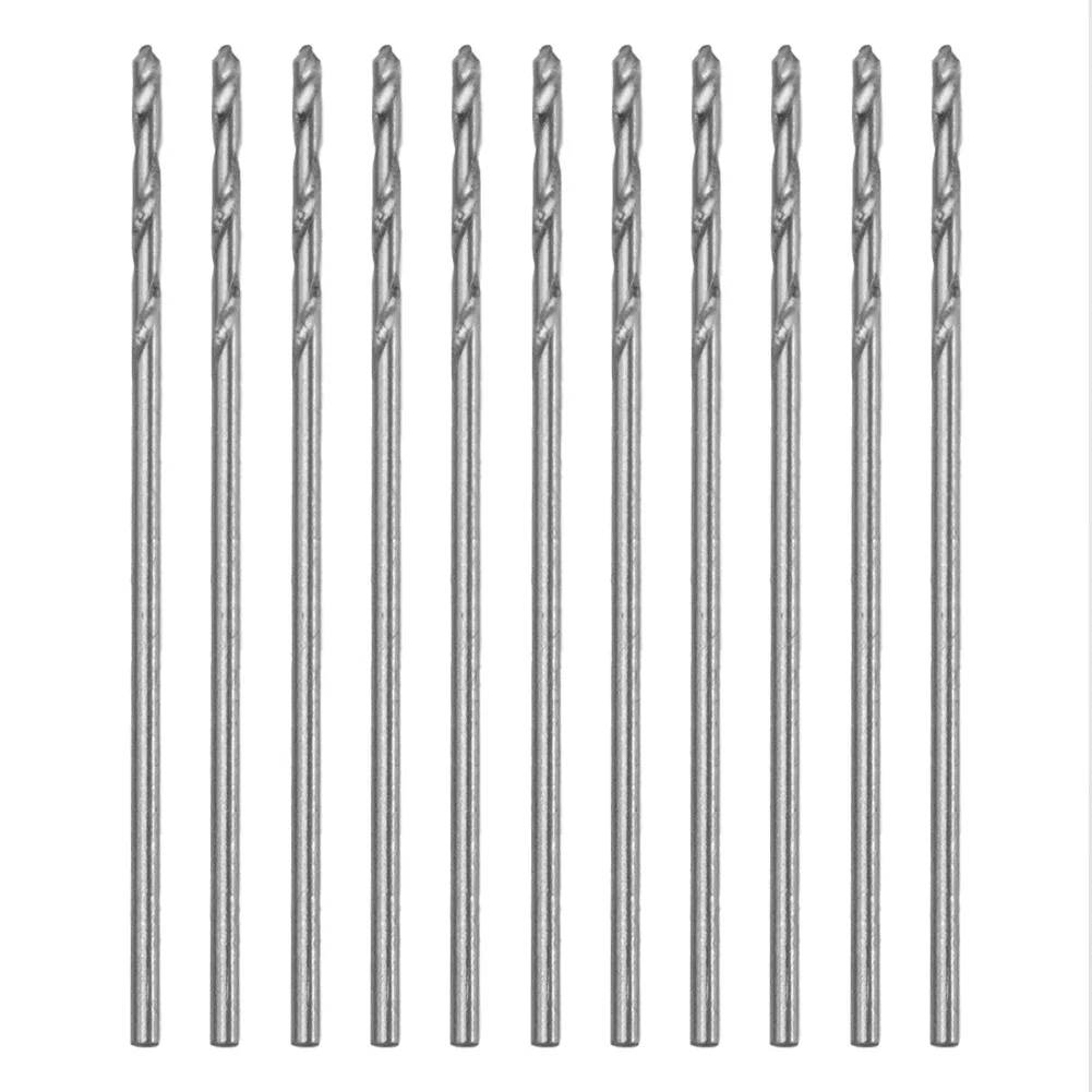 Set Of 10 Spiral Drill Bits 1 0mm Diameter With Straight Shank Made Of High Speed Steel For Metal And Wood Applications