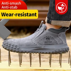 Scarpe antinfortunistiche antiurto antiforatura resistenti all'usura antiscivolo antiscivolo comode scarpe protettive da lavoro per saldatore morbido