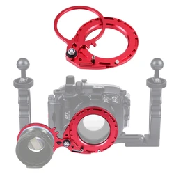 PULUZ Aluminum Alloy 67mm to 67mm Swing Wet-Lens Diopter Adapter Mount for DSLR Underwater Diving Housing Adapter Mount