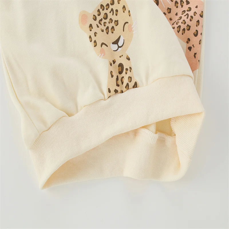 3-8T Leopard Girls Clothing Sets Kids Suits 2 Pcs Sweatshirts + Leggings Long Sleeve Baby Costume Autumn Spring Kids Outfits