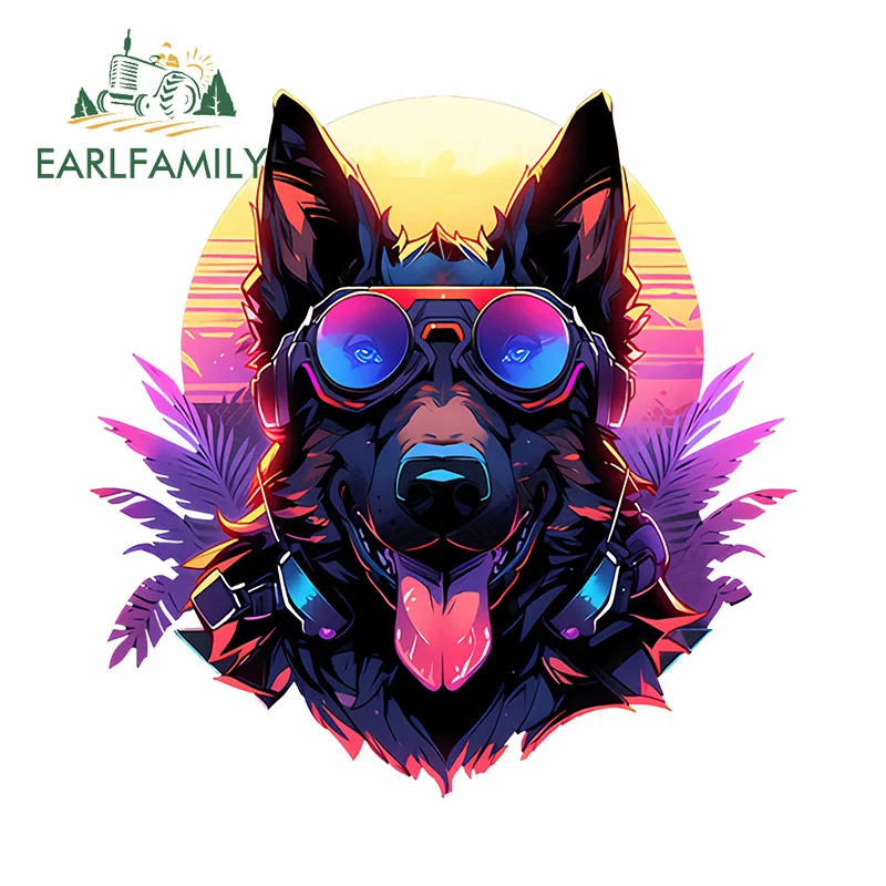 

EARLFAMILY 13 см x 13 см неоновый оригинальный собака пик автомобильная наклейка мультфильм красочные очки граффити наклейка креативный декор для мотоцикла