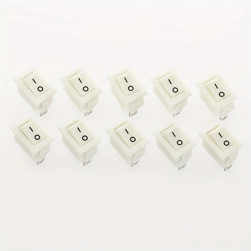 

10Pcs Push Button Switch SPST 2Pin 3A 250V KCD11 Snap-in On/Off Rocker Switch 10x15mm