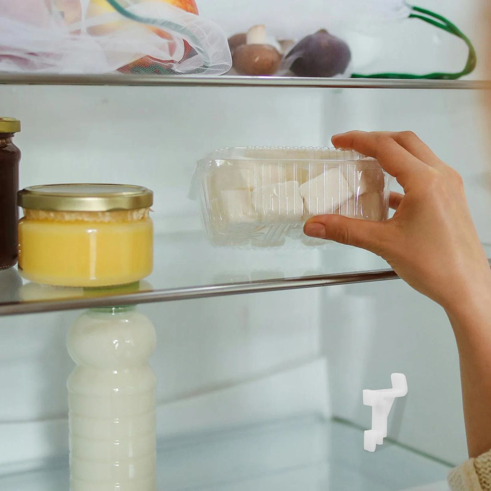 

10pcs Plastic Hooks for Refrigerator Shelf Clips Small Supports Cooler Brackets Sturdy Durable Easy Install Safe Use