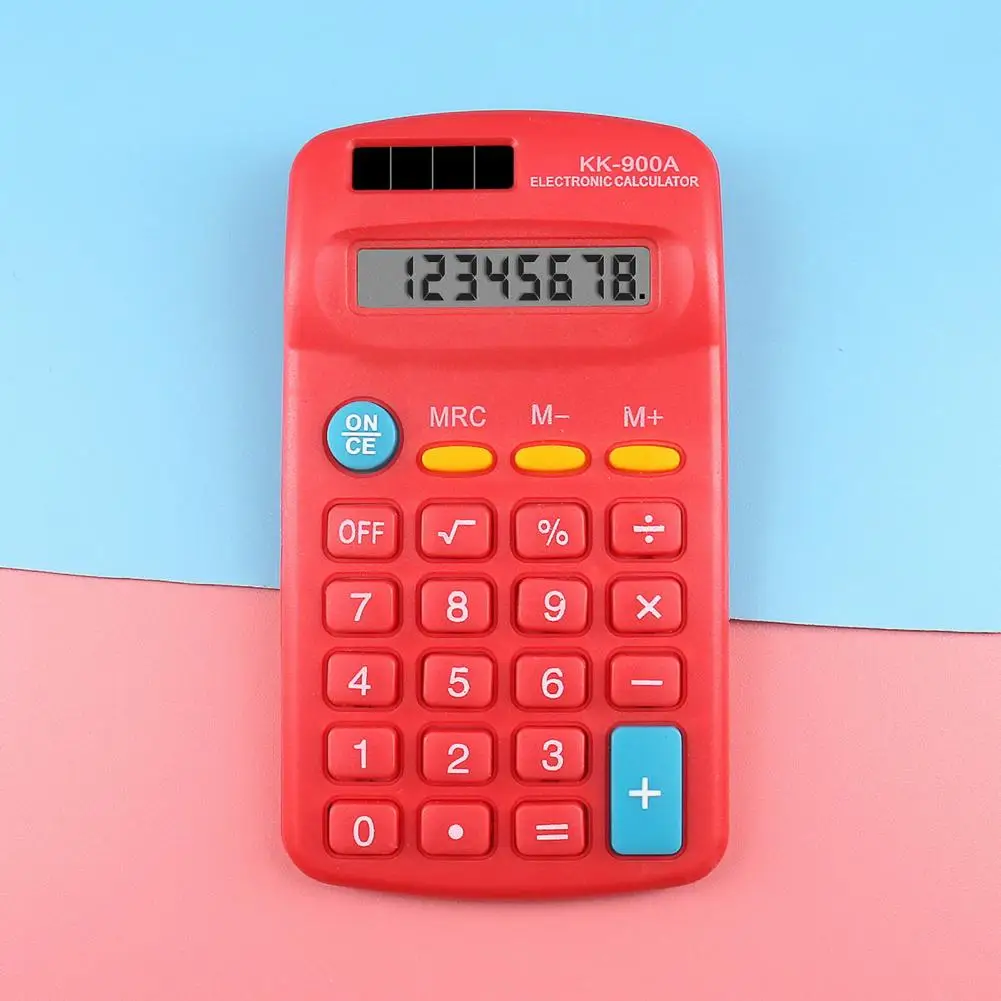 Creative LED Large Screen High Precision Battery Powered Big Button Business 8-Digit Mini Calculator Calculator Learning