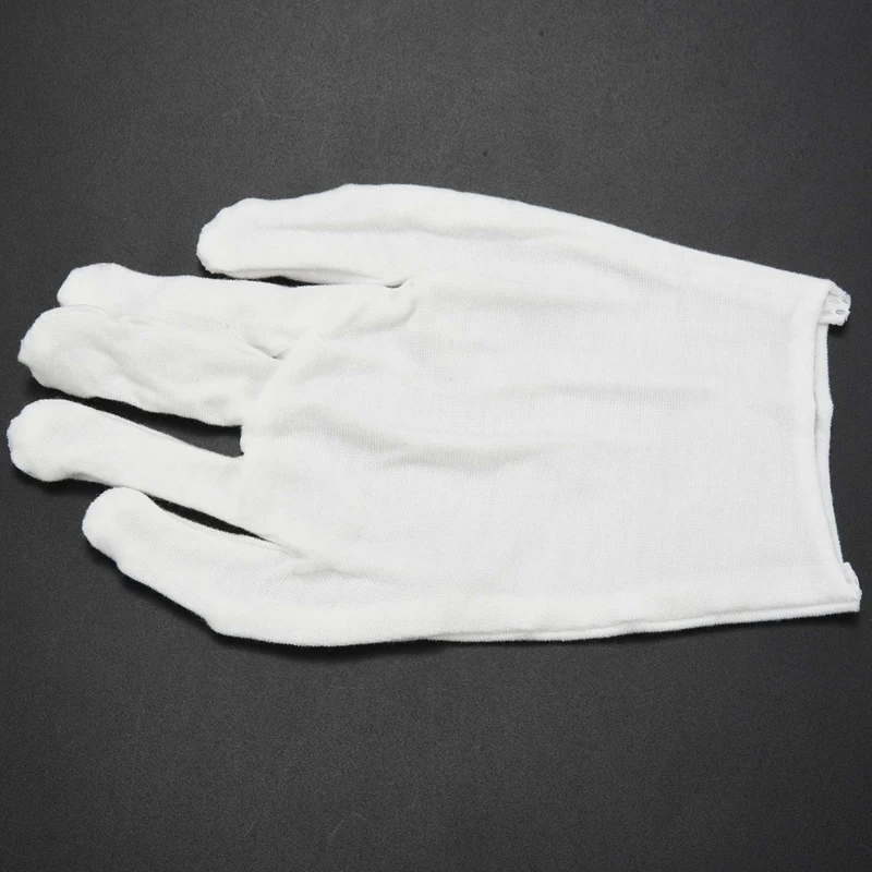 24 Pairs 100% Cotton White Moisturising Lining Glove Health Music Work