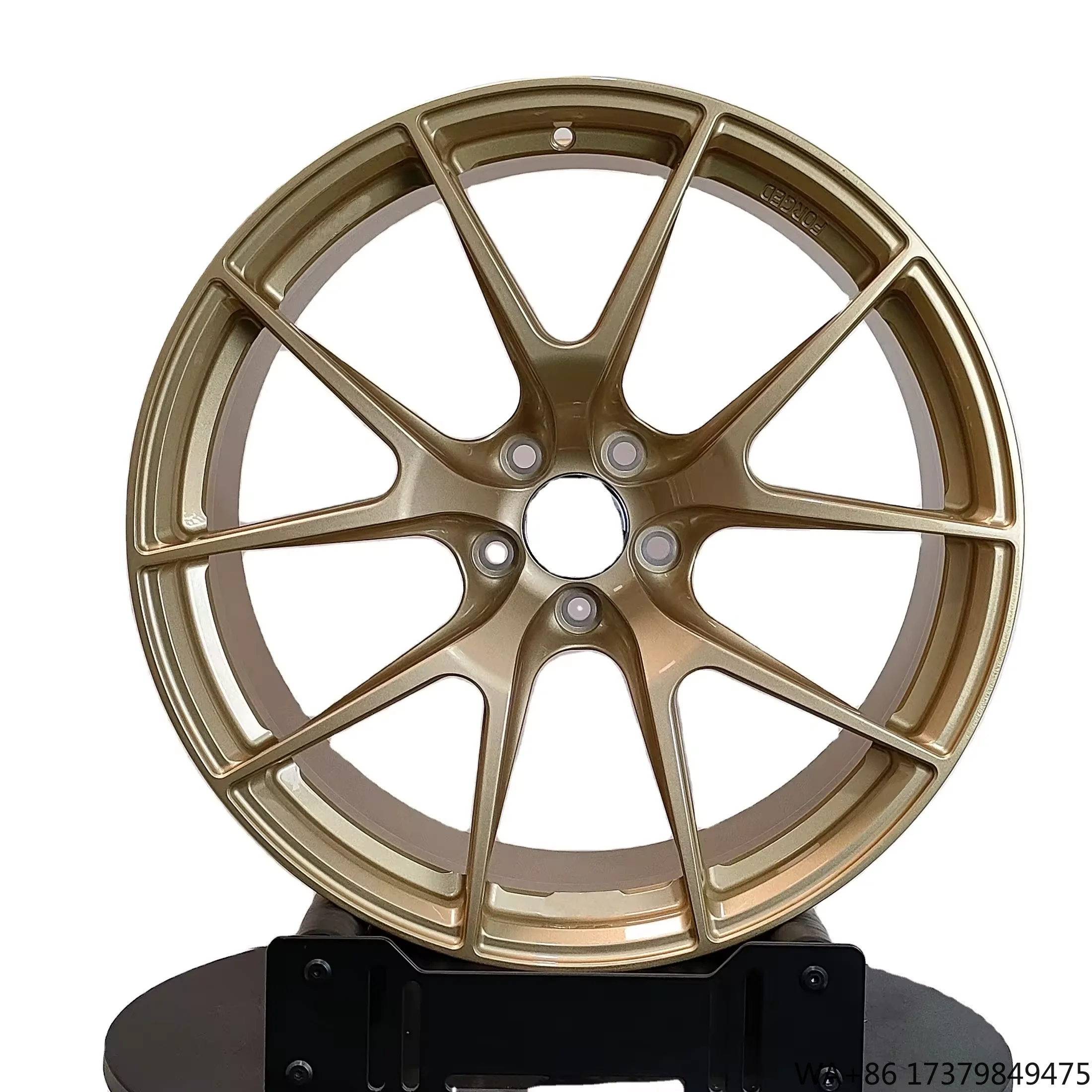 

Golden High Quality Performance Single Five Spoke Lightweight Motion Car Wheels Aluminum for Ape Rims Wheels 5x120 Alloy Forged