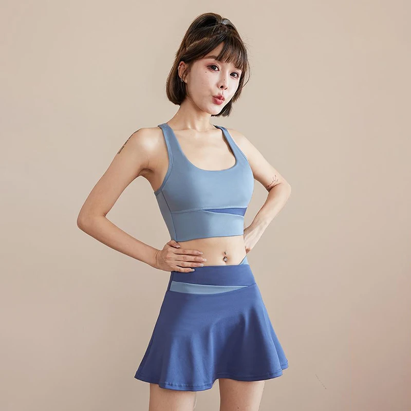 Nieuwe stijl dames mooie rug yogapak slanke sportbeha dames met borstkussen sneldrogend kort sportpak
