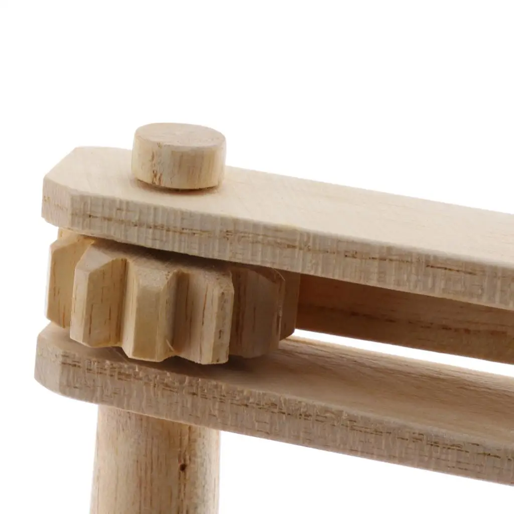 Wooden Hand Clapper Ratchet Noise Maker Handcrafted Toy for Kids