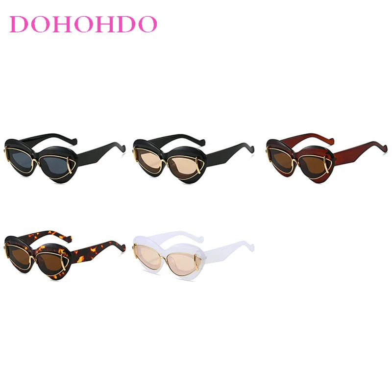 

Hip Hop Fashion Cat Eye Sunglasses Women Men New Brand Designer Personality Street Photography Outdoor Travel Sun Glasses UV400