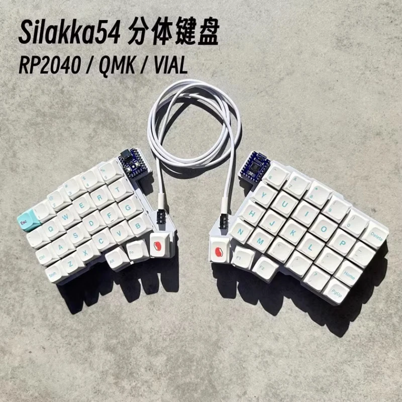 Silakka54 Split Keyboard kit Ergonomic Split Keyboard Customized Qmk/VIAL Key Changing Hot-swappable Two-hand Split Keyboard