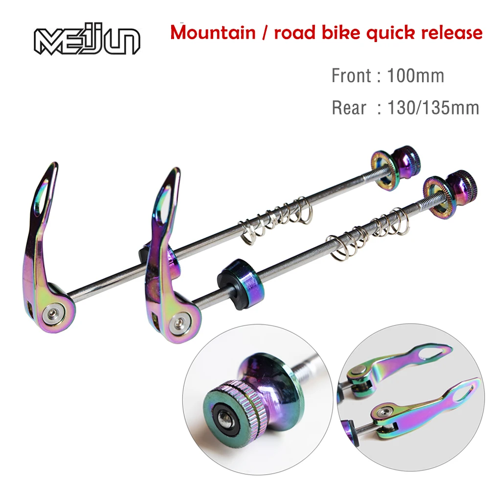 

Mountain Bicycle Quick Release QR Skewers Hub Axle Wheels Locking Lever Bike Parts Aluminum Alloy Front 100 Rear 130/135mm