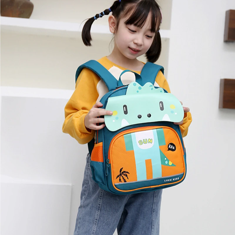 Children Cute Schoolbag Dinosaur Rabbit Backpacks In Kindergarten Boys Girls Kids Middle Large Class First Grade Pupils Backpack