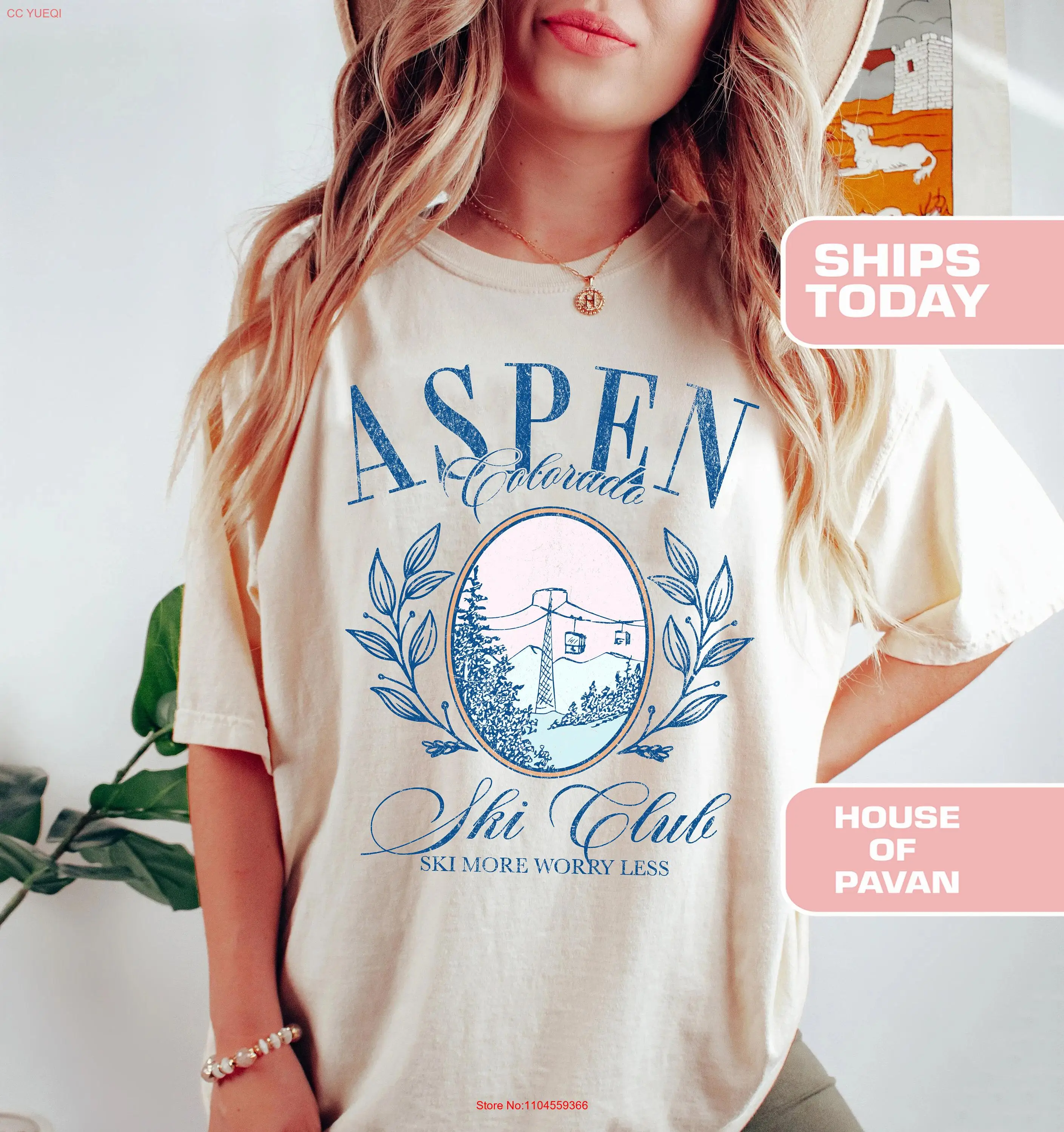 Aspen Apre Ski Club T Shirt Vintage Inspired Retro Comfort Colors More Worry Less Bachelorette long or short sleeves