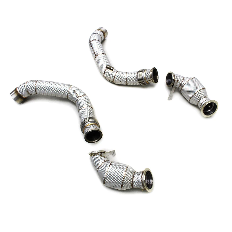 Custom Catted Header Downpipe For BMW M5 F90 4.4T 2018-202 Stainless Steel Pipes Exhaust System 100/200/300cell With Catalyst