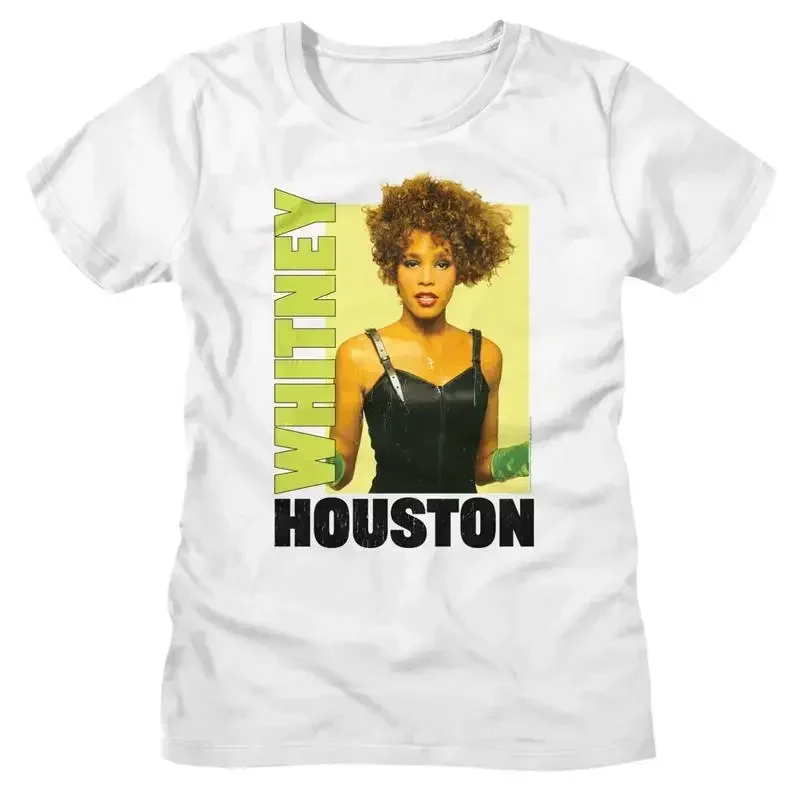 Whitney Houston Pretty Sexy Leather Dress Women's T Shirt R B Pop Music Merch