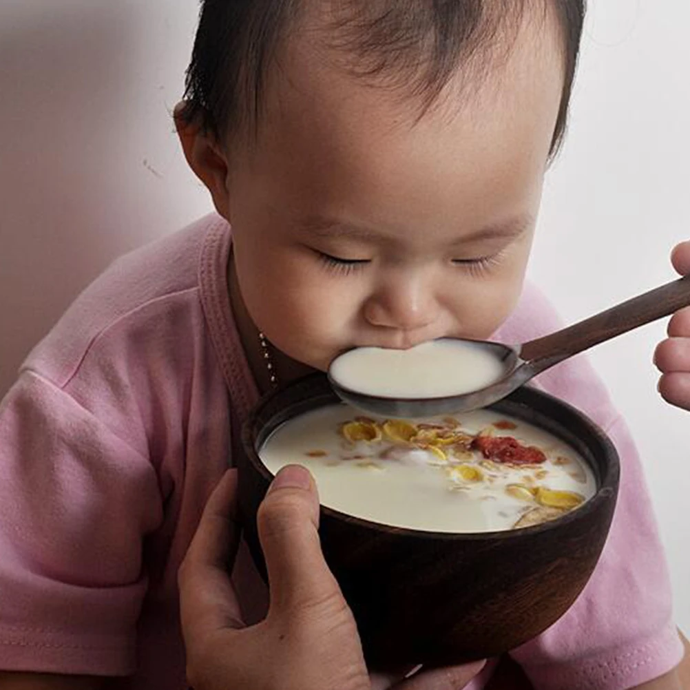 

2Pcs Acacia Wood Bowl Spoon Set Premium Handmade Natural Grain Salad Rice Soup Serving Bowl Smooth Edge Home Kitchen Use