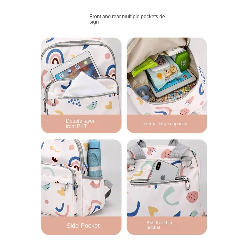 Diaper Bag Backpack Girls Backpack Multi-pocket Outdoor Storage Backpack Multifunctional Mommy Bag Baby Stuff Maternity Bag