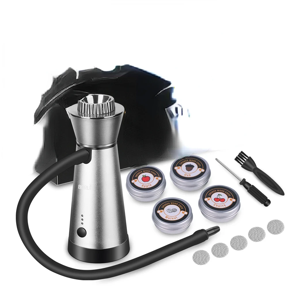

Portable Cold Smoke Generator, Molecular Cuisine Smoking Gun for BBQ, Meat, Food, and Drink Infuser