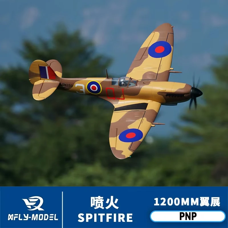 

XFly Wingspan 1200mm Spitfire Fighter Remote Controlled Electric Aircraft Fixed Wing Model RC Aircraft Toy PNP Version