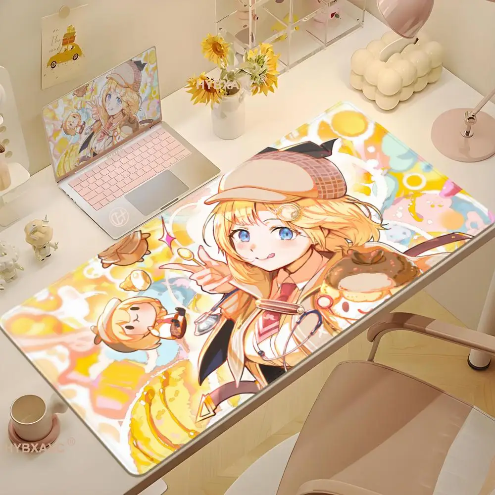 Mauspad Anime Mädchen Computer Gamer Kawaii Gaming Zubehör Mousepad Hololive Watson Amelia Tastatur Pad Kawaii Schreibtischunterlage