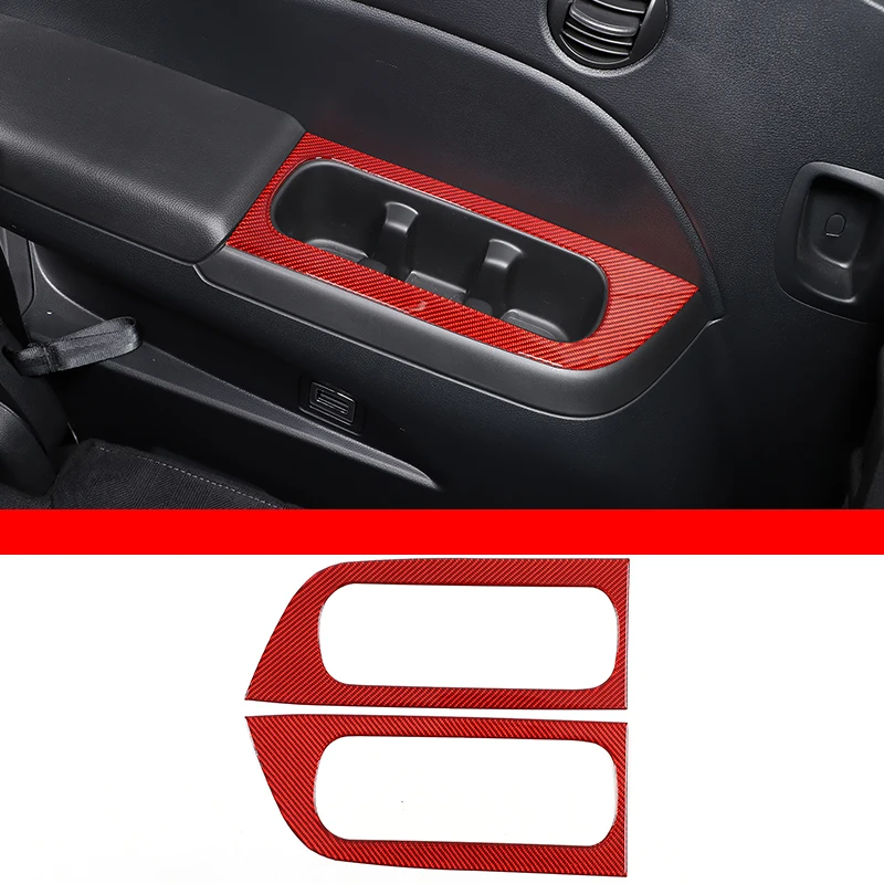 

For 2015-2019 Honda Pilot soft carbon fiber car three-row cup holder panel cover sticker car interior protection accessories