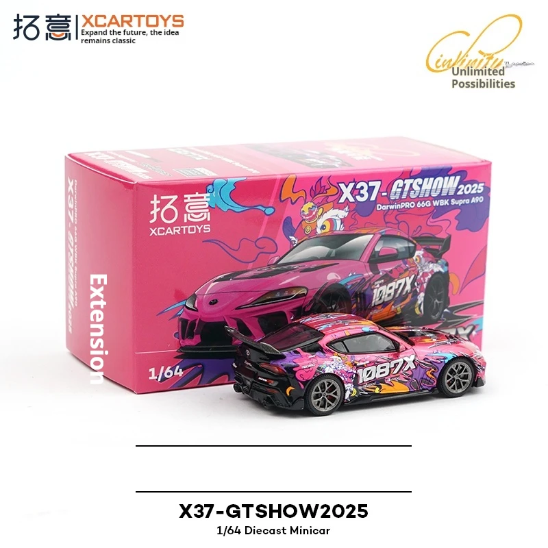 

XCARTOYS 1/64 Supra A90 Model Car1087X Racing Diecast Vehicle with Awakening Lion Design Sports Car Toy for Boys Gift Collection