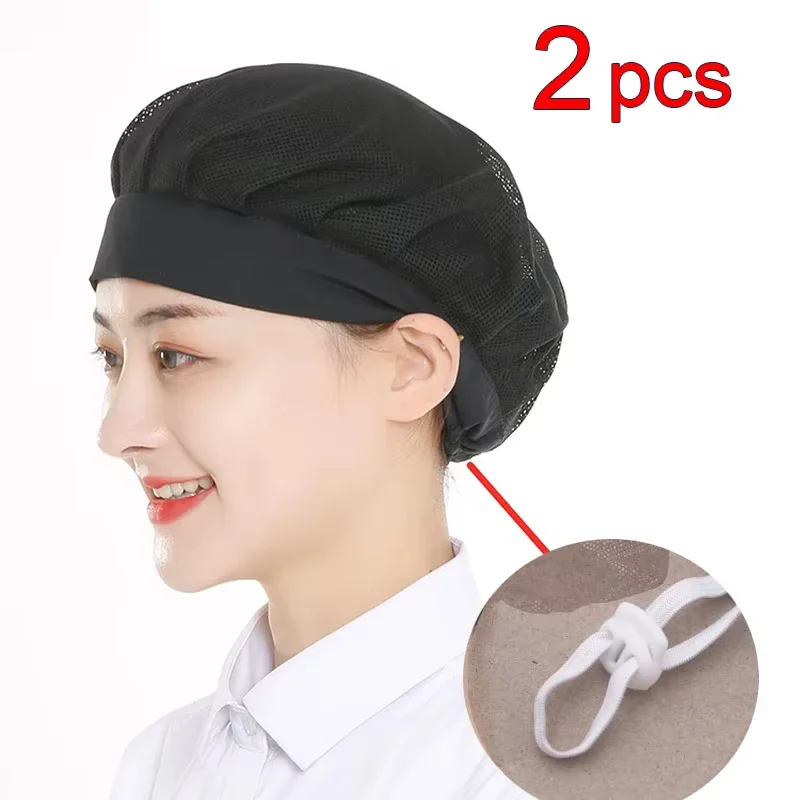 Masculino feminino net bonés padaria cozimento oficina trabalho chapéu bouffant boné hairnet serviço de alimentos cozinhar cozinha empacotado cabelo trabalho cabeça capa