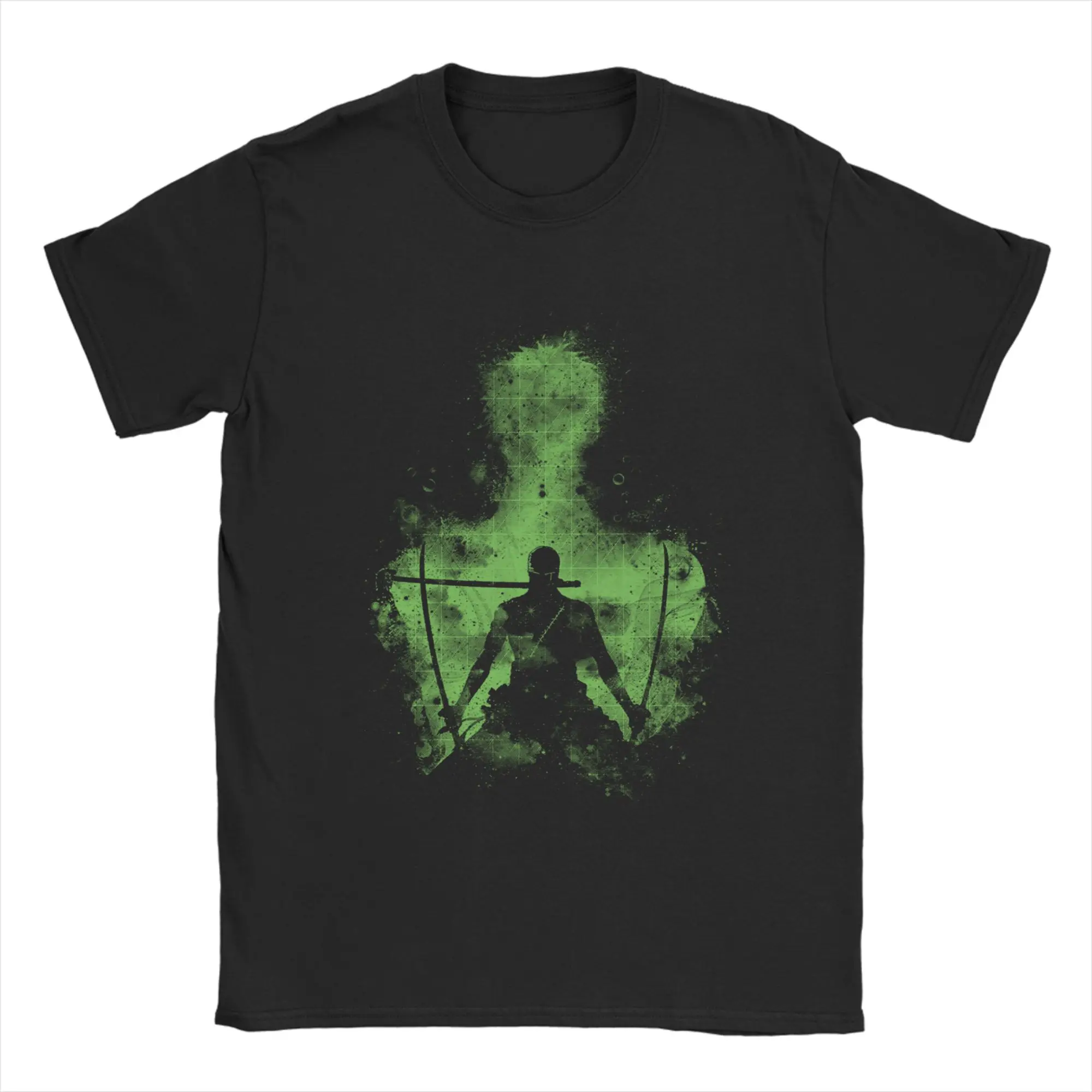 Men Ones Pieces Zoro T Shirt Manga Anime 100% Cotton Clothes Awesome Short Sleeve Round Collar Tees Birthday Present T-Shirt