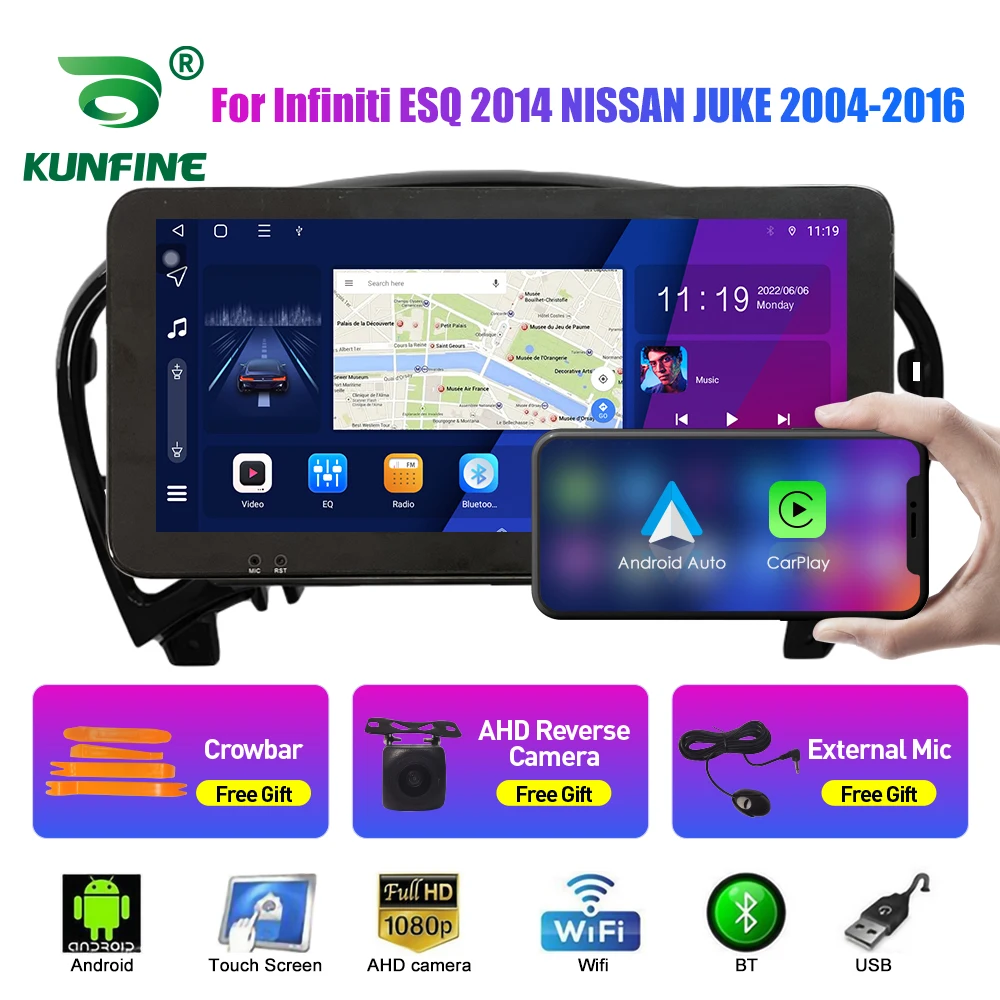 10.33 Inch Car Radio For Infiniti ESQ 2014 2Din Android Octa Core Car Stereo DVD GPS Navigation Player QLED Screen Carplay