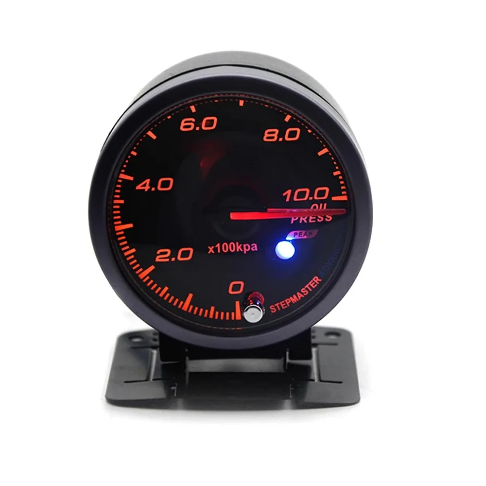 60MM Black Face Boost turbo/Water/Oil temp/Oil press/Voltmeter/Air fuel Ratio/ Exhaust gas temp/tachometer gauge Dual Led Color