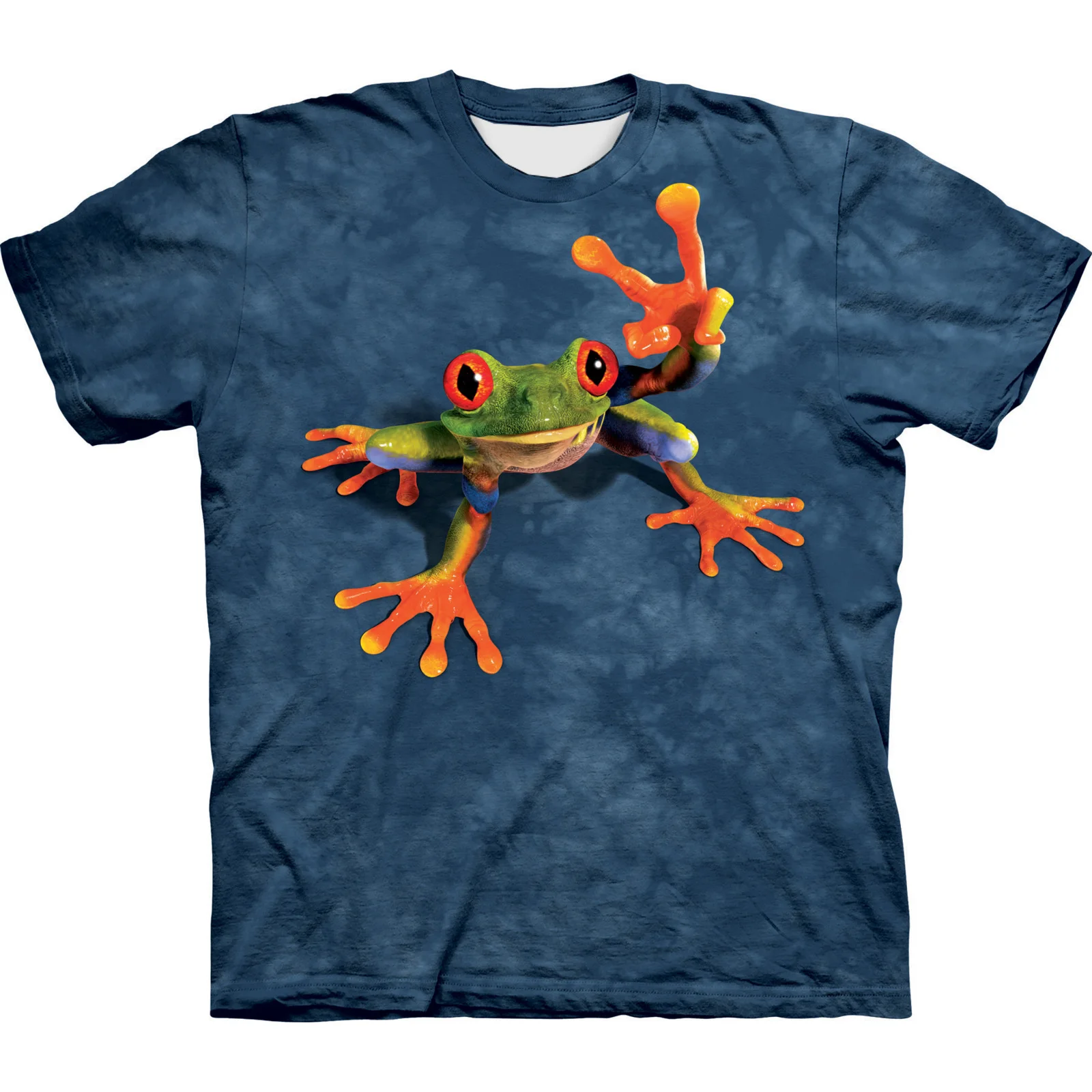 Funny Frog Print T-Shirt, Tees For Boys, Casual Short Sleeve T-shirt For Summer Spring Fall, Tops As Gifts