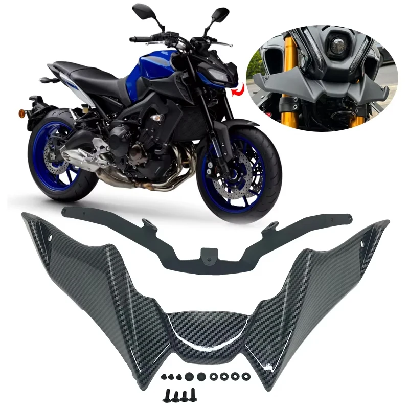 

Fit For Yamaha MT-09 MT09 SP 2021-2023 2022 Front Wheel Fender Beak Nose Cone Extension Extender Cowl Spoiler Cover