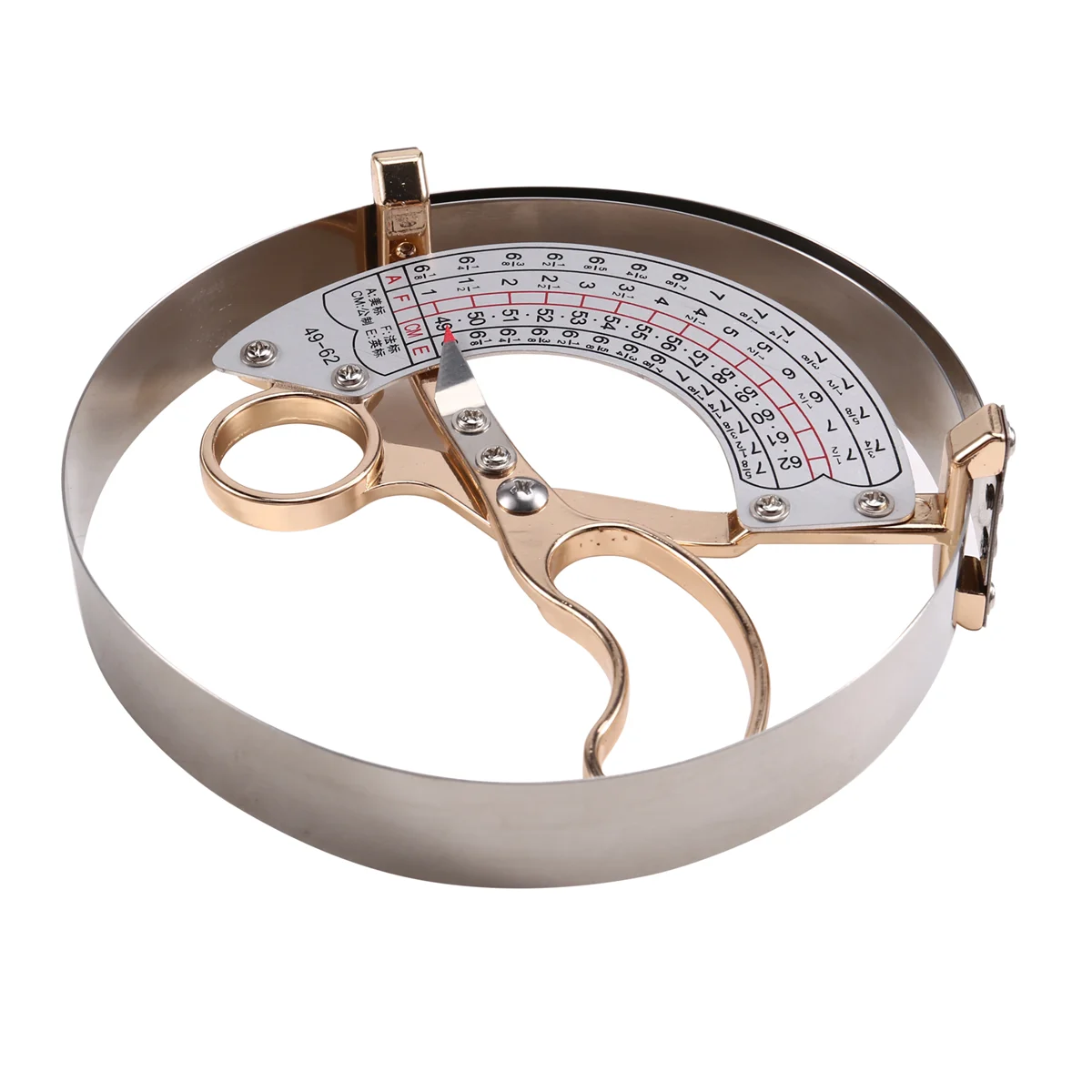 A79G 49-62cm Measuring Cap Size Professional Tool Measuring Cap Ruler Inner Diameter Ruler Square Position Ruler