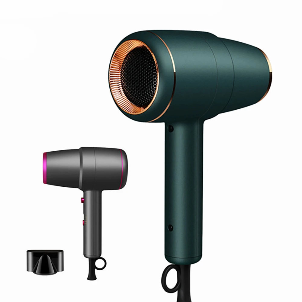 Profesjonalna suszarka do włosów silny wiatr jonów ujemnych 1500W Blowdryer z redukcją szumów leczenie gorące i zimne powietrze szybkie suche włosy