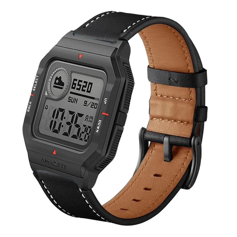 20mm 22mm Leather loop band For Amazfit Neo GTS 4/2/2e/GTS2 Mini/3 GTR 42/47mm/GTR2/2e/3/4/3 pro Bracelet Amazfit bip strap