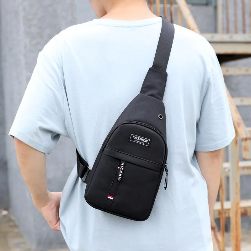 Mini bolso de mano informal para hombre, Vintage de un solo hombro bandolera, paquete de día para el pecho, viaje, bandolera informal