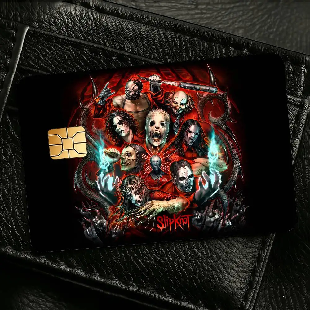 Band S-SlipknotES Credit Skin Cover Card Stickers 4PCS Film Bus Pass Front Decoration Bank Debit Waterproof