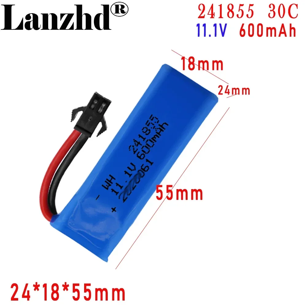 

NEW 241855 600mAh 11.1V high rate 30C polymer lithium battery For vehicle model and airplane model