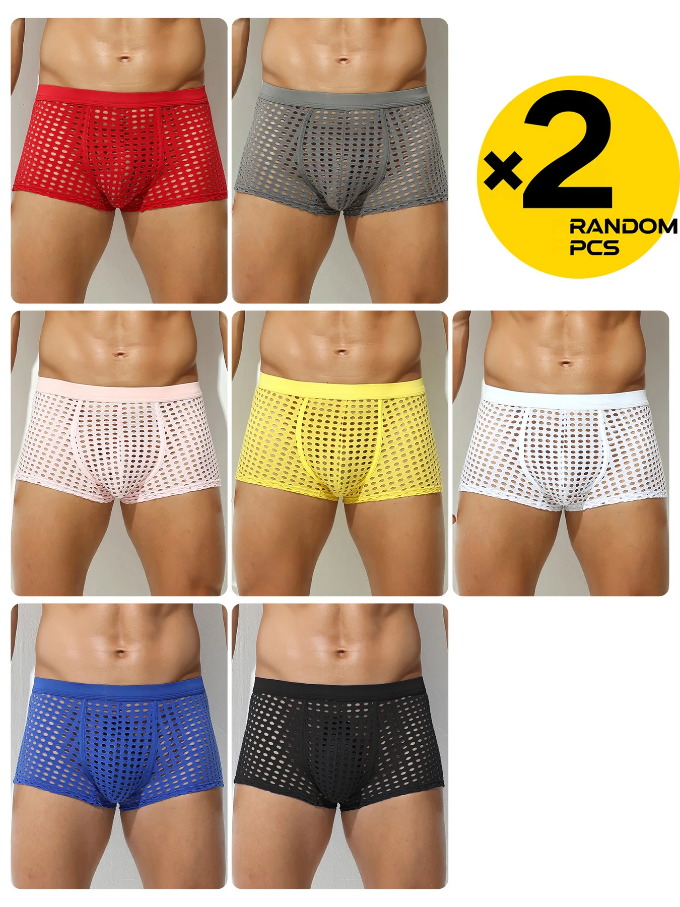 

Сетчатое мужское нижнее белье, дышащие однотонные мягкие трусы-боксеры, мужские трусы-боксеры Ropa Interior Hombre Calzoncillos, дышащие Hombre 2/3/4 шт.