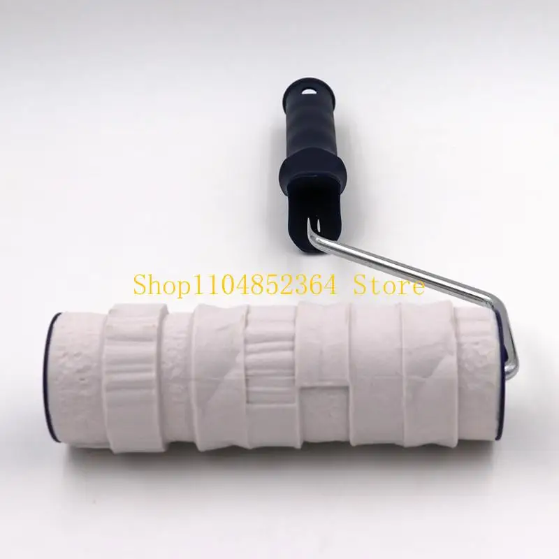 652F Rubber+ Stainless Steel DIY Patterned Paint Roller Decorative Rubber Roller 8