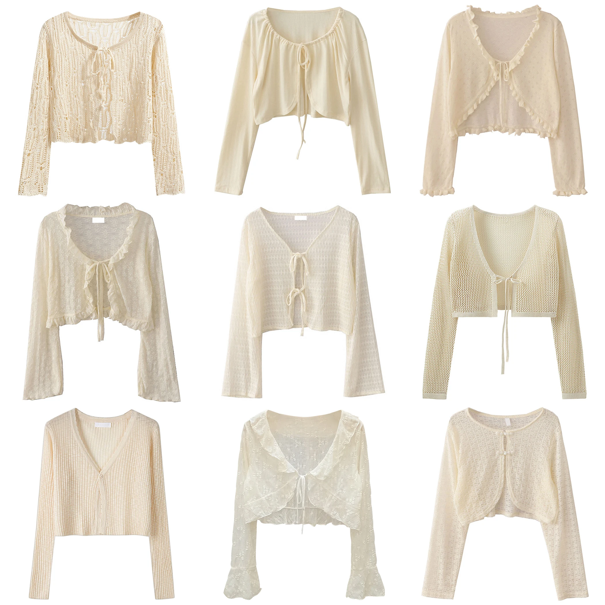 

PAIXIANG Women's Summer Thin awl Outerwear Vaion Sun Protection Cover up Svel Translucent Top Small Open Cardigan