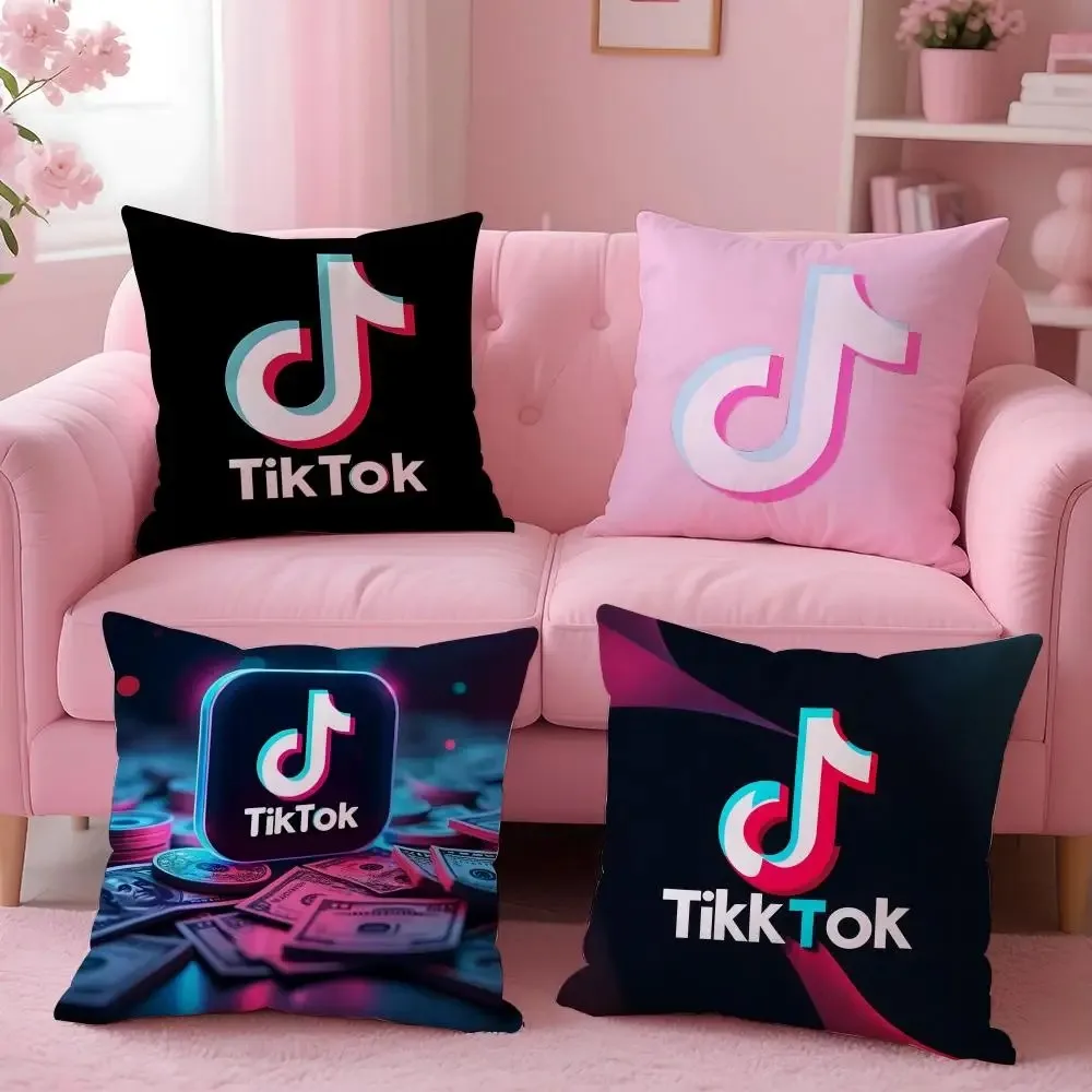 

Чехол для подушки TikTok с двусторонним принтом, мягкий полиэстеровый чехол для подушки, для гостиной, спальни, дивана, декор в стиле соцсетей, модный дизайн