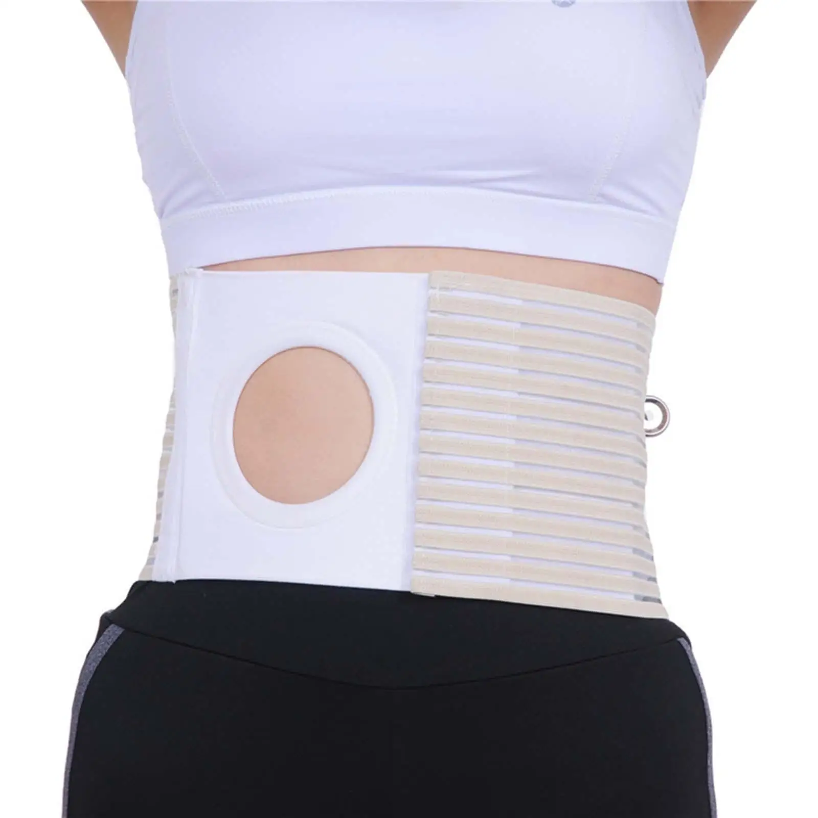 

Elastic Abdominal Colostomy Belt Hernia Support Truss Binder Breathable Compression Pads for Secure Stoma Use