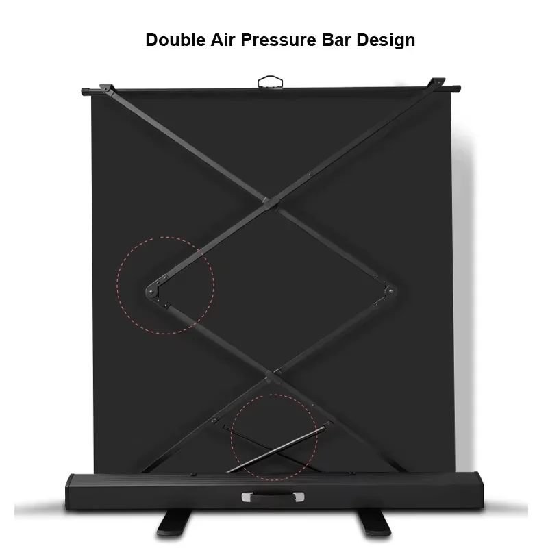 Yovanxer 16:9 ALR شاشة عرض سحب ما يصل إلى علامة التبويب التوتر غلاف أسود لمعارض السينما المنزلية للاستخدام الخارجي