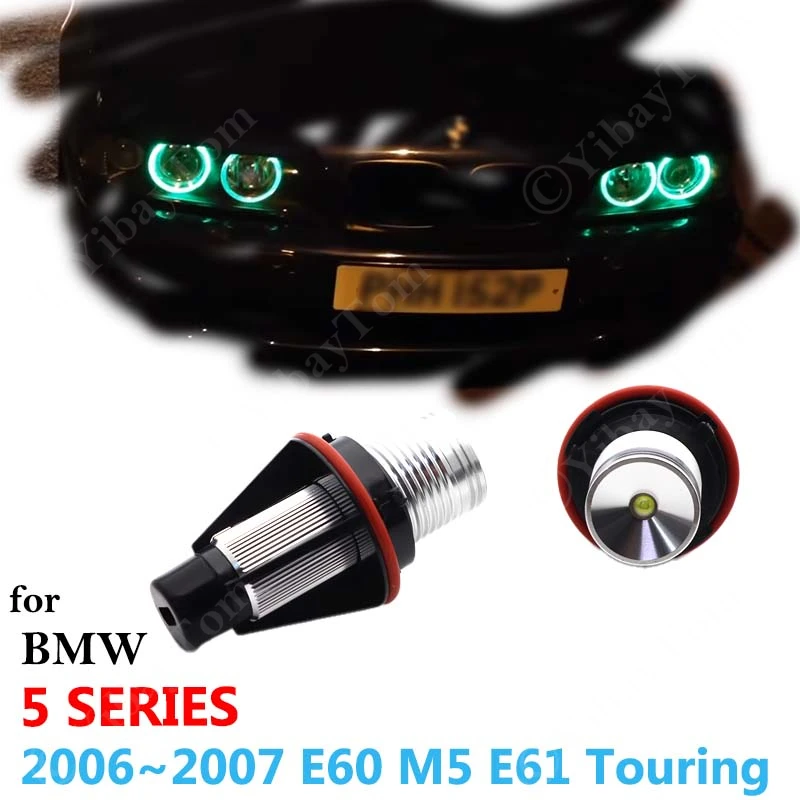 DRL for BMW 5 series E60 M5 2006 2007 Car E61 Touring 530xi E87 E53 E39 20W LED Angel Eyes  Ring Marker Light Bulbs Lamp